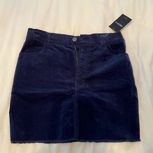 Forever 21 blue velvet mini skirt - new with tags